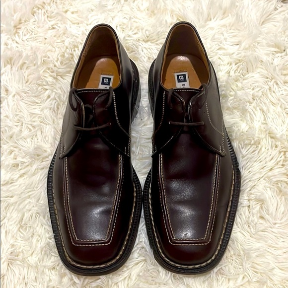 Men’s Bachrach Italian Leather Oxford Dress Shoes, Leather Soles and Upper, 9 - Picture 1 of 9